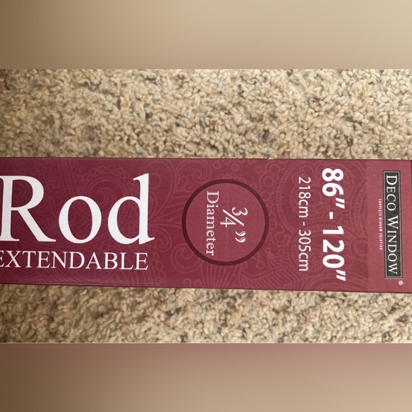 Brand new with box drapery Rod (Extendable) *NEW* - Picture 8 of 9